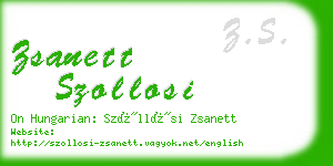 zsanett szollosi business card